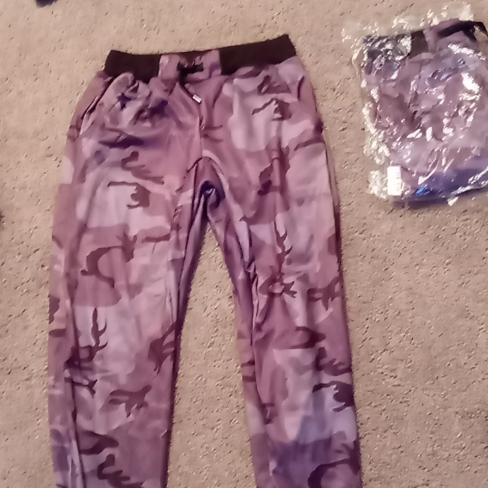 Black and grey camo joggers